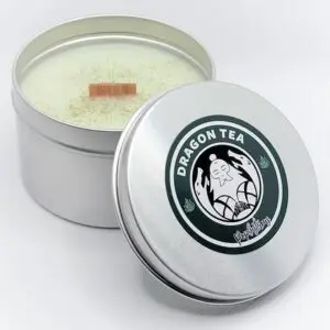 DRAGON TEA: Blueberry Lemon Jasmine Tea Wood Wick Soy Candle