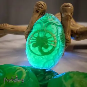 ALIEN Surprise Soap! Sugar Plum and Sangria Soap w/ baby alien amulet inside!