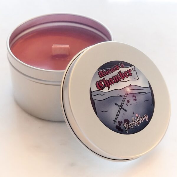 ALUCARD'S CHAMBER: Black Amber, Lavender, Cherry Scented Wood Wick Soy Candle