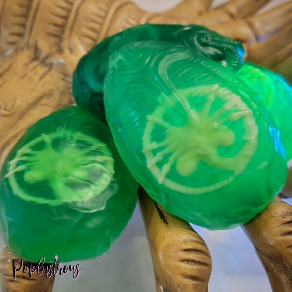 ALIEN Surprise Soap! Sugar Plum and Sangria Soap w/ baby alien amulet inside!