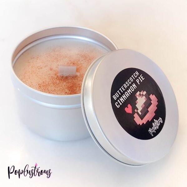 BUTTERSCOTCH CINNAMON PIE: Scented Wood Wick Soy Candle