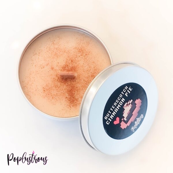 BUTTERSCOTCH CINNAMON PIE: Scented Wood Wick Soy Candle