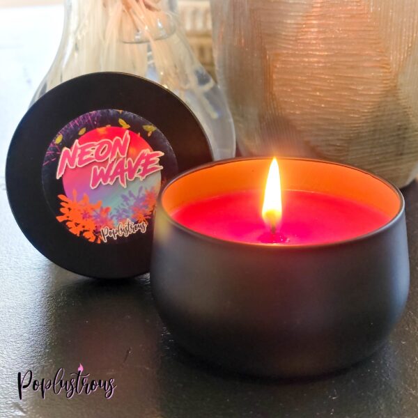 NEON WAVE: Noir Series- Blue Raspberry Cola Scented Soy Candle