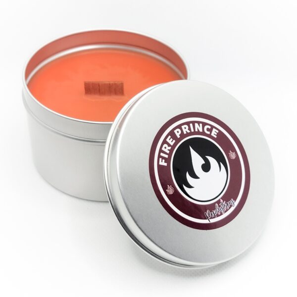 FIRE PRINCE: Campfire & Spice Crackling Wood Wick Soy Candle