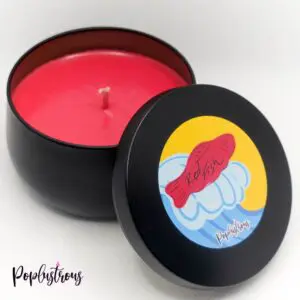 RED FISH: Noir Series- Red Gummy Fish Scented Soy Candle
