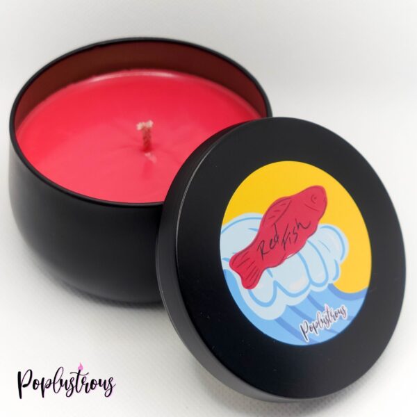 RED FISH: Noir Series- Red Gummy Fish Scented Soy Candle