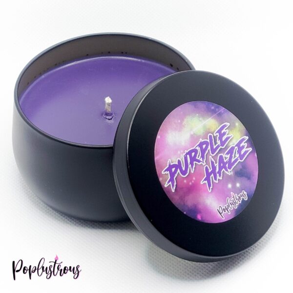 PURPLE HAZE: Noir Series- Cannabis, Exotic Hemp & Blueberry Scented Soy Candle