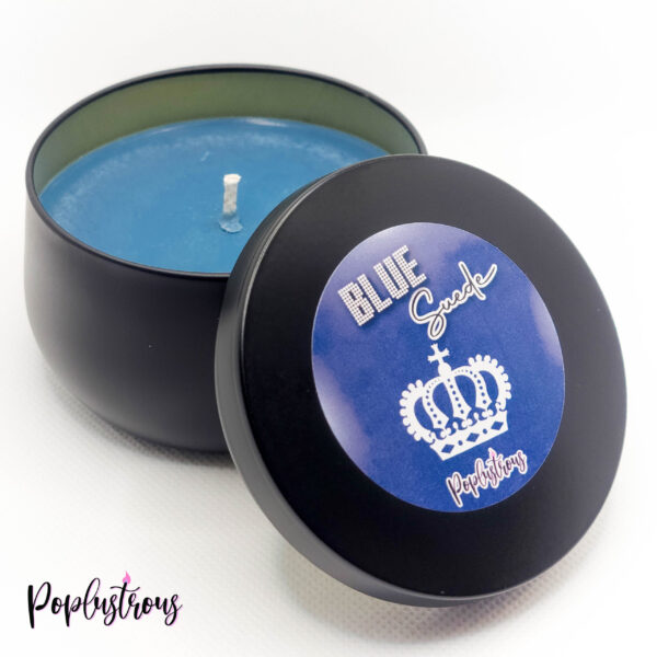 BLUE SUEDE: Noir Series- Leather & Jasmine Scented Soy Candle
