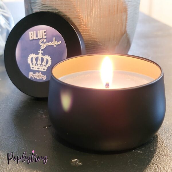 BLUE SUEDE: Noir Series- Leather & Jasmine Scented Soy Candle