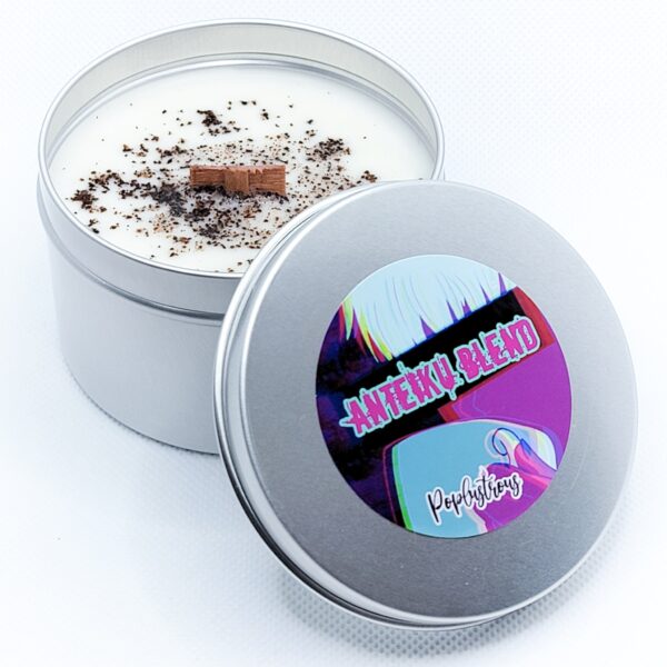 ANTEIKU BLEND: Caramel Cappuccino Hand Crafted Crackling Wood Wick Soy Candle