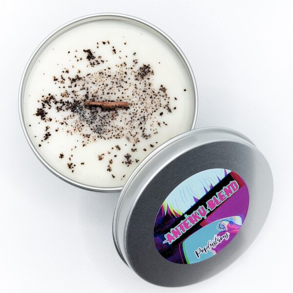 ANTEIKU BLEND: Caramel Cappuccino Hand Crafted Crackling Wood Wick Soy Candle