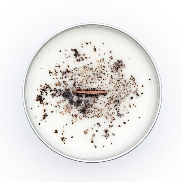 ANTEIKU BLEND: Caramel Cappuccino Hand Crafted Crackling Wood Wick Soy Candle