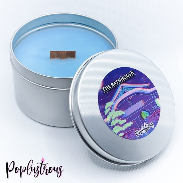 THE BATHHOUSE: Herbal Bath Scented Wood Wick Soy Candle