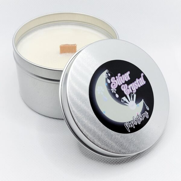 SILVER CRYSTAL: Japanese Flower Scented Wood Wick Candle